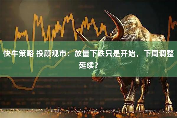 快牛策略 投顾观市：放量下跌只是开始，下周调整延续？